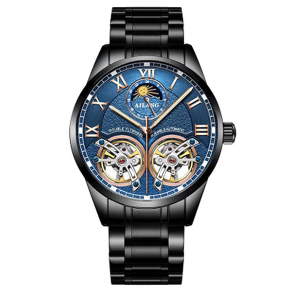 AILANG original brand men's Wristwatch luxury mechanical watch double tourbillon steel strap fashion automatic watch-kopara2trade.myshopify.com-