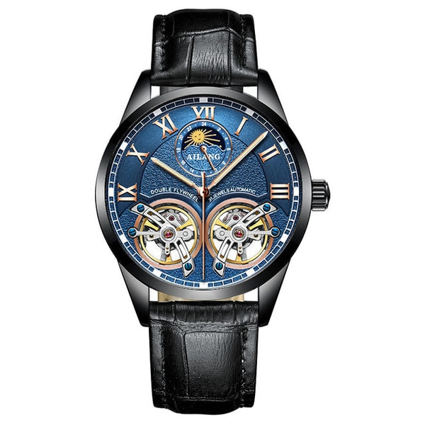 AILANG original brand men's Wristwatch luxury mechanical watch double tourbillon steel strap fashion automatic watch-kopara2trade.myshopify.com-