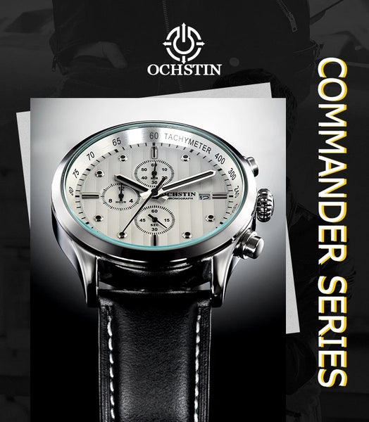 2025 OCHSTIN Men’s Military Watch – Quartz Chronograph, Waterproof, Luminous, Date, Luxury Wristwatch