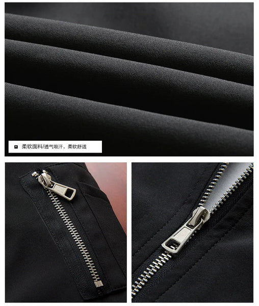 Men's Slim Fit Baseball Bomber Jacket – Lightweight Windbreaker with Zipper, Long Sleeve Casual Outerwear