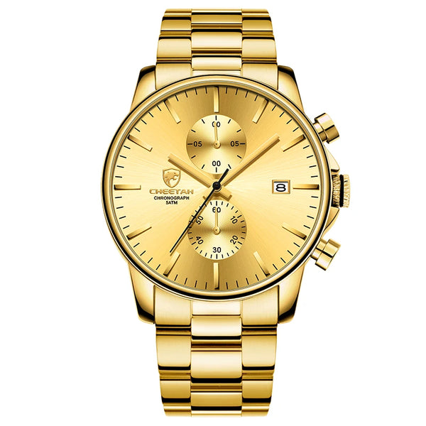 New CHEETAH Men Watch Luxury Brand Business Black Quartz Watches Mens Waterproof Chronograph Sport Wristwatch Date Male Clock
