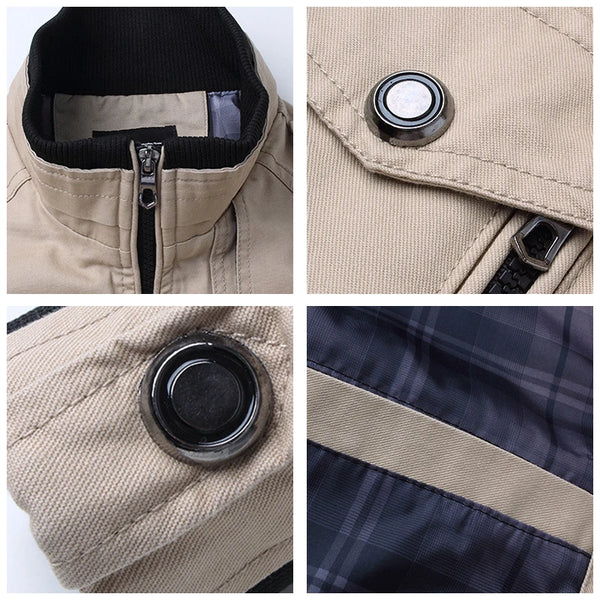 Men's Slim Fit Bomber Windbreaker Jacket – Lightweight Casual Coat for Spring & Autumn