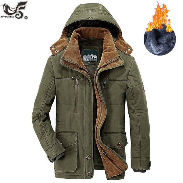 Brand Winter Jacket Men size 5XL 6XL Warm Thick Windbreaker High Quality Fleece Cotton-Padded Parkas Military Overcoat clothing