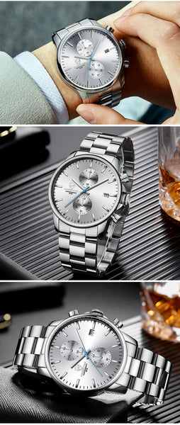 New CHEETAH Men Watch Luxury Brand Business Black Quartz Watches Mens Waterproof Chronograph Sport Wristwatch Date Male Clock