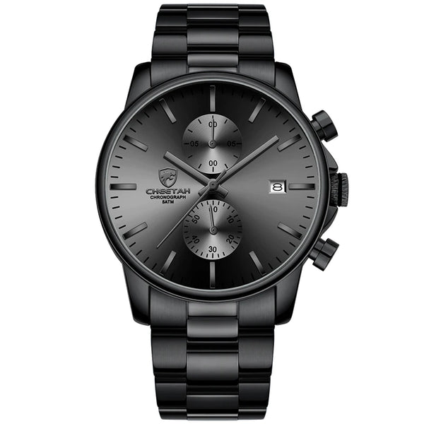 New CHEETAH Men Watch Luxury Brand Business Black Quartz Watches Mens Waterproof Chronograph Sport Wristwatch Date Male Clock