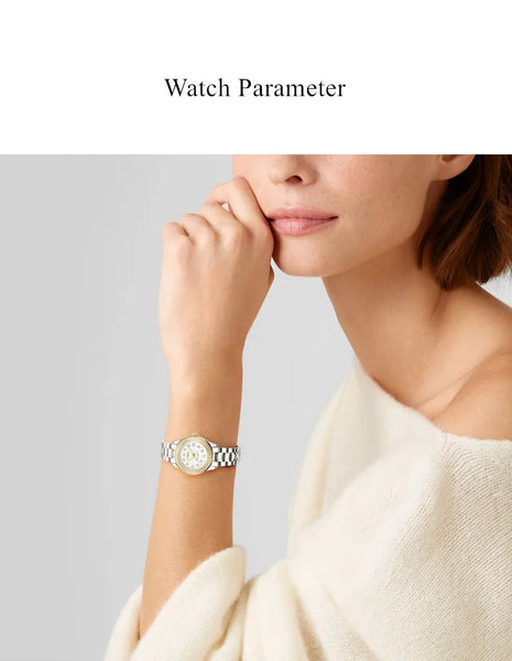 CARNIVAL Brand Luxury Wrist Watches for Women Ladies Waterproof Sapphire Automatic Mechanical Wristwatch Luminous Montre Femme