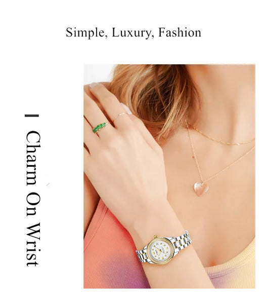 CARNIVAL Brand Luxury Wrist Watches for Women Ladies Waterproof Sapphire Automatic Mechanical Wristwatch Luminous Montre Femme