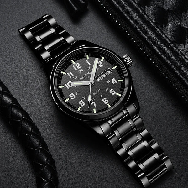 Luminous Watch Men 2020 CARNIVAL Mens Watches Top Brand Luxury Waterproof Sports Quartz Wristwatch Japan Movement