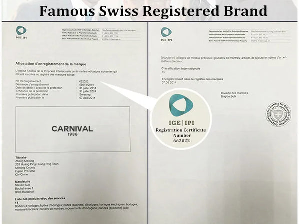 CARNIVAL Men’s Automatic Watch – NH36 Movement, Waterproof Mechanical Dress Wristwatch, Luxury Gold Dragon