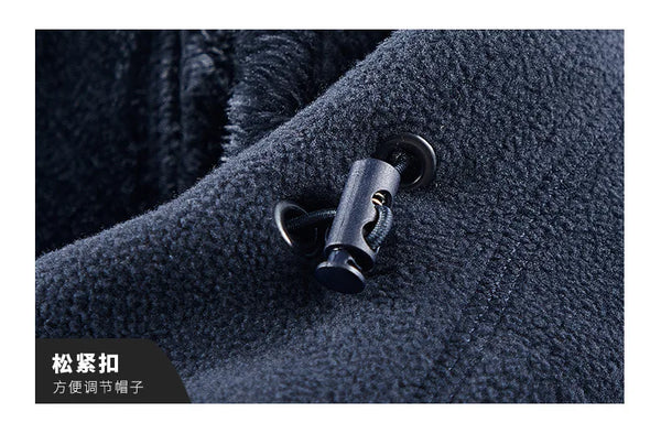 Men’s Winter Lamb Wool Jacket Retro Sports Style Thick Warm Plus Size Casual Coat