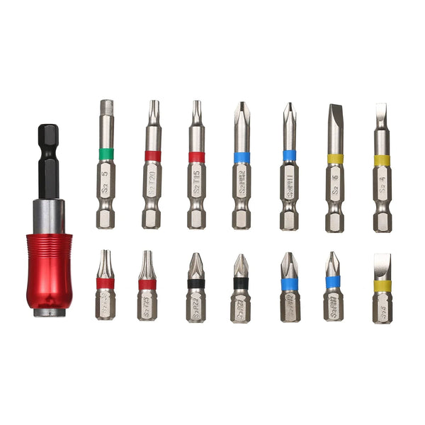 The 15PCS Drill & Screwdriver Bit Set is a compact, versatile kit designed for power tools, ideal for drilling into wood, metal, steel, and handling security screws. It’s perfect for DIY tasks, furniture assembly, and gener