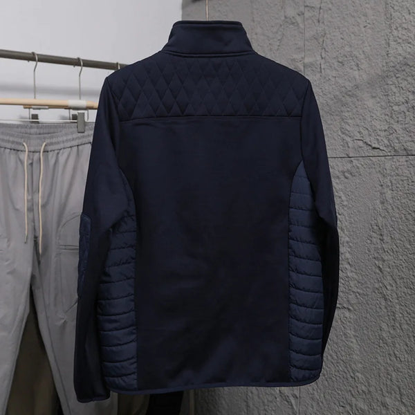 Men's Norway Winter Cotton Jacket – Outdoor Stand Collar Spliced Casual Coat, Warm Padded Outerwear