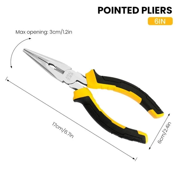 🧰 Household Heroes: 3 Essential Pliers for Every Fix
✨ Grip, Snip, Precision—All in One Set
🔧 Power Trio: Wire, Needle-Nose & Diagonal Pliers
💪 Built for DIY: 8", 6", and Diagonal Pliers That Deliver
🛠️ The