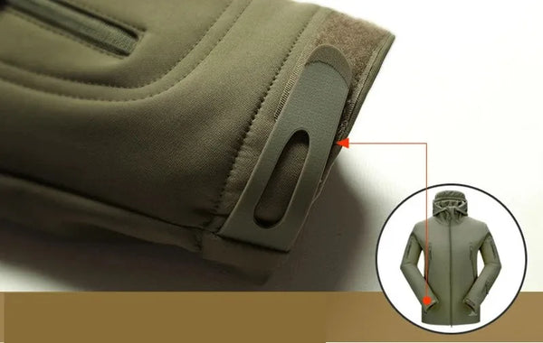 Men's Tactical Hooded Bomber Jacket – Waterproof Sharkskin Softshell Military Outdoor Utility Coat