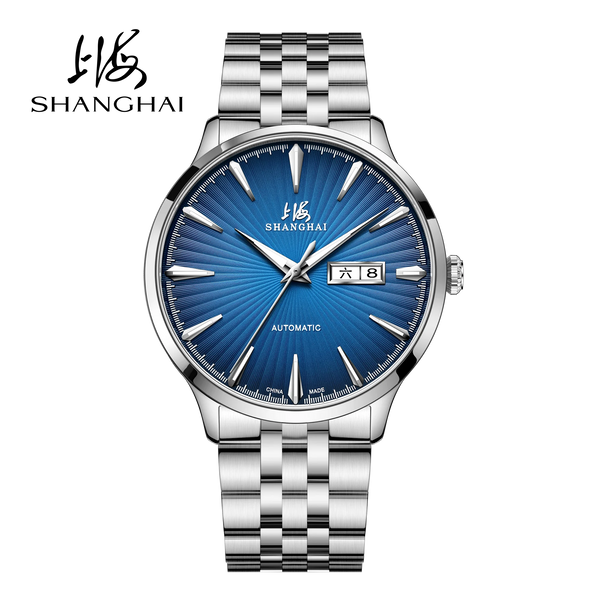 Shanghai Men's Luxury Automatic Watch – Sapphire, Double Calendar, Waterproof