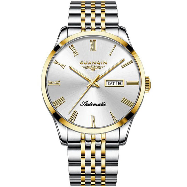 GUANQIN Men's Luxury Automatic Watch – Stainless Steel, Date, Week, Waterproof