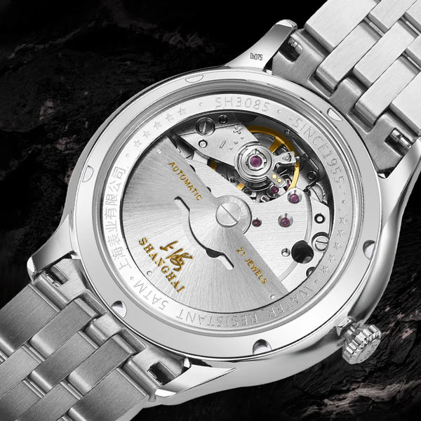 Shanghai Men's Luxury Automatic Watch – Sapphire, Double Calendar, Waterproof