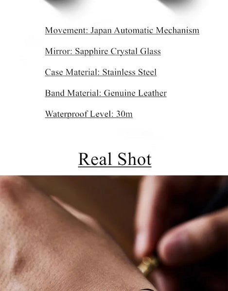 CARNIVAL Men’s Automatic Watch – NH36 Movement, Waterproof Mechanical Dress Wristwatch, Luxury Gold Dragon