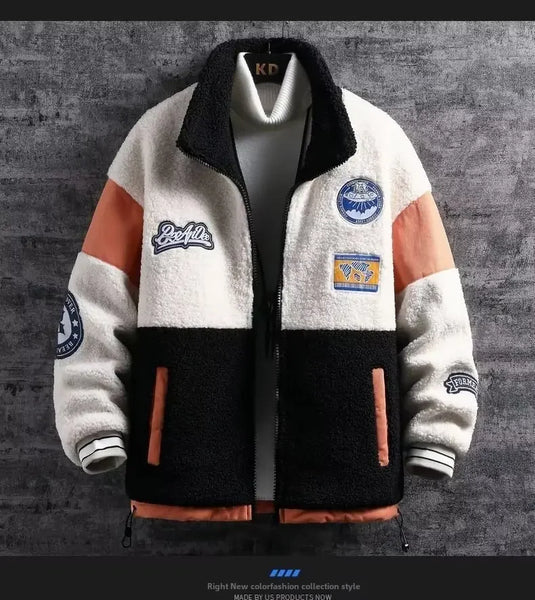 Men’s Casual Wool Jacket – Loose Fit, Shake Fleece, Korean-Inspired Warmth