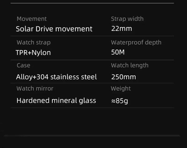 NORTH EDGE MACH 2024 Pilot Watch – Solar Powered, Dual Time, Waterproof