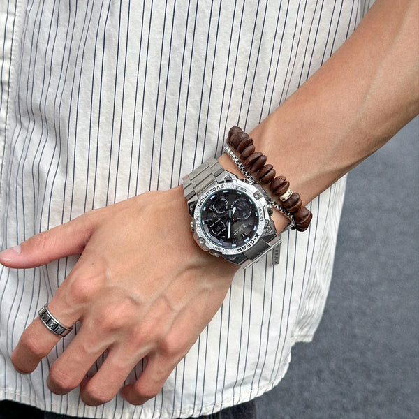 Men’s Eco Drive Watch – Solar + Motion Power, Multifunctional Chronograph