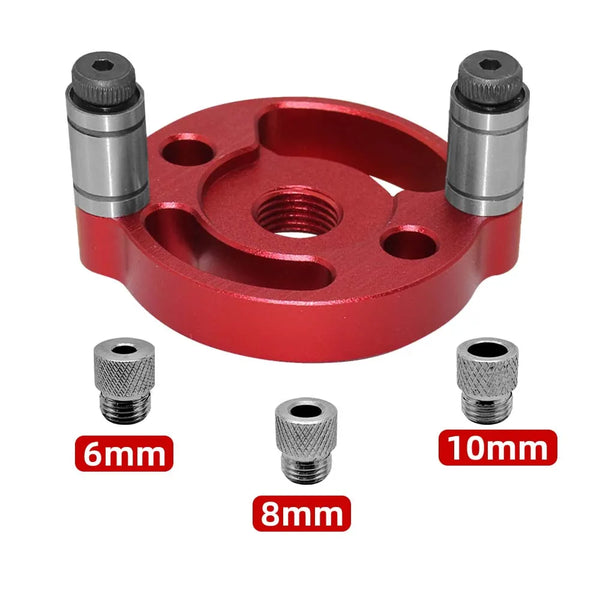 3-10mm Dowel Jig Kit - Self Centering Drill Guide Locator with 8 Steel Bushing -Woodworking Aluminum Alloy Hole Puncher