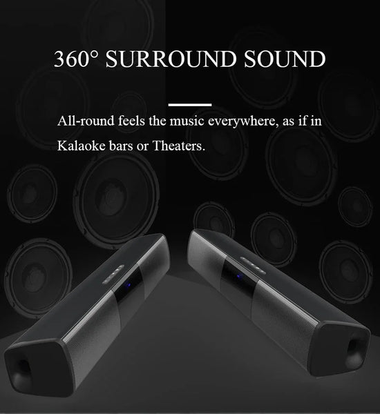 Super Powerful Sound Bar Portable Wireless Bluetooth Speaker Surround Stereo Home TV Sound Box Subwoofer FM Radio caixa de som