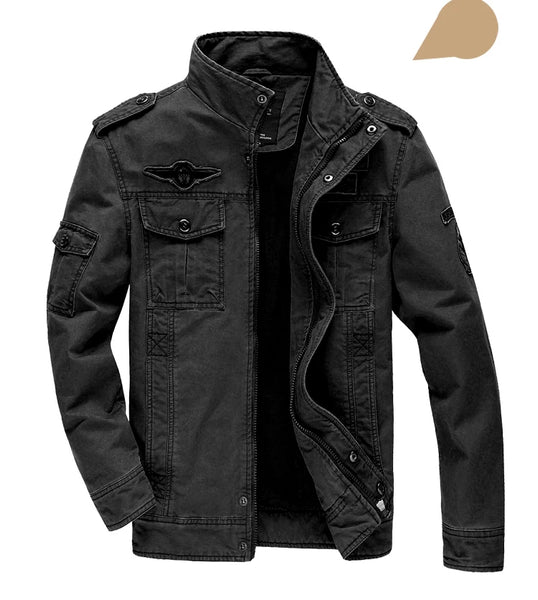 Air Force One Inspired Cargo Jacket – Men’s Army Style, M–6XL Sizes