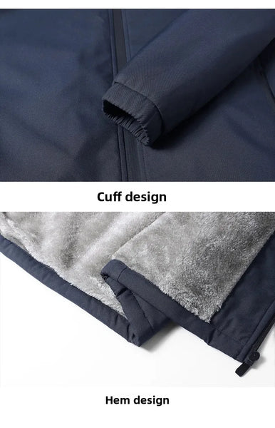 Thickened Fleece Jacket for Men – Ideal for Middle-Aged & Elderly Comfort