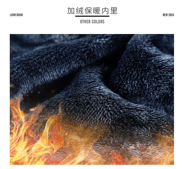 Men’s Winter Lamb Wool Jacket Retro Sports Style Thick Warm Plus Size Casual Coat