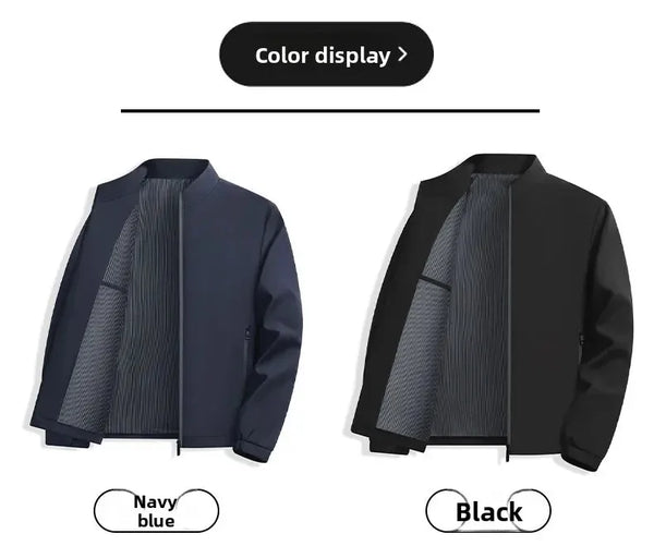 Thickened Fleece Jacket for Men – Ideal for Middle-Aged & Elderly Comfort