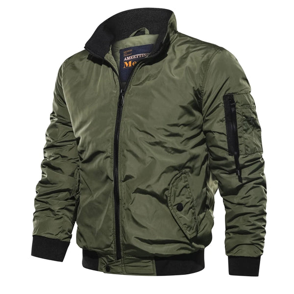 Men's Military Bomber Jacket – Autumn Winter Windproof Coat, Casual Outdoor, 5XL Plus