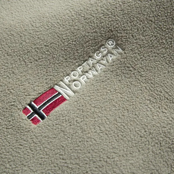 Norway Men's Plus Size Polar Fleece Jacket – Thick Double-Layer Hooded Winter Coat, Warm Fleece-Lined Outdoor Outerwear