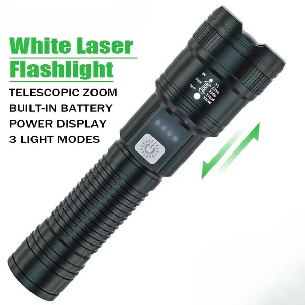 5000LM Powerful P70 Led Flashlights Ultra Bright Tactical Light Emergency Spotlights Telescopic Zoom Light Built-in Battery