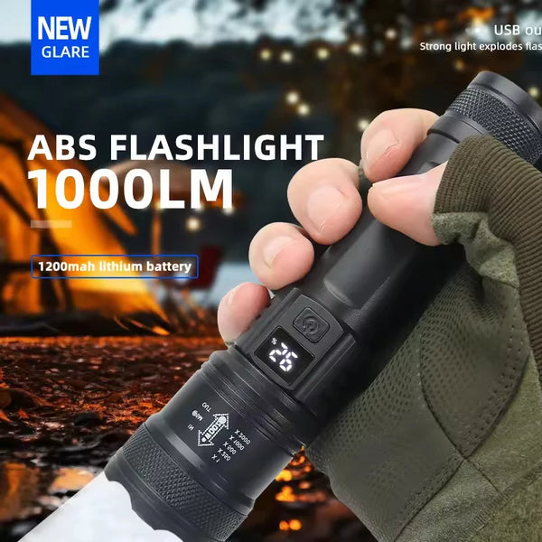 5000LM Powerful P70 Led Flashlights Ultra Bright Tactical Light Emergency Spotlights Telescopic Zoom Light Built-in Battery