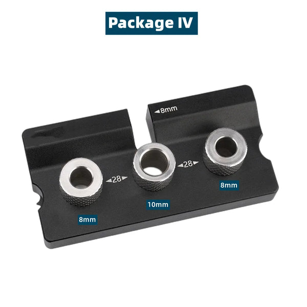 3 In 1 Adjustable Doweling Jig Woodworking Pocket Hole Jig with 6/8/10/12/15mm Drill Bit for Drilling Guide Locator Puncher Tool