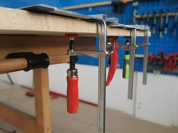 Allsome 120-300mm Wood Handle Guide Rail Clamps with Screw Action Arm  for Woodworking MFT Table and Cutting Track