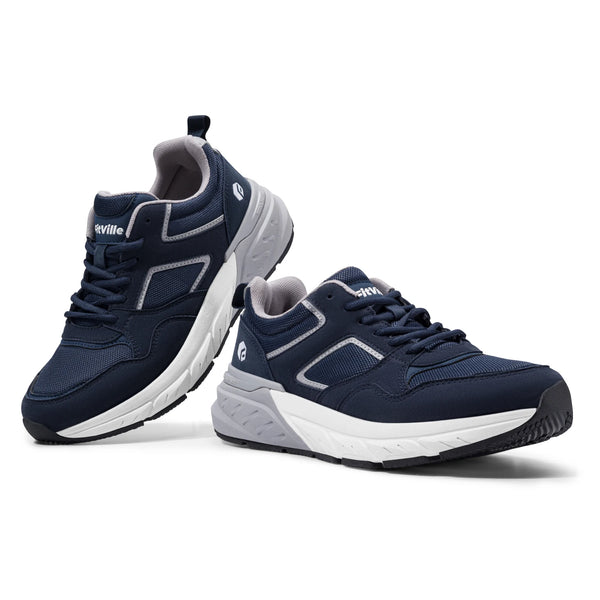 FitVille Men's Running Shoes – 4E Wide Width, Arch Support, Heel Pain Relief, Flat Feet, Plantar Fasciitis Sneakers