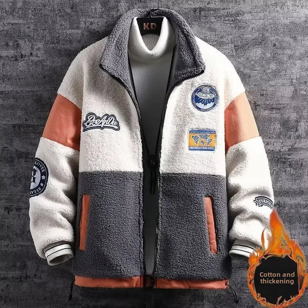 Men’s Casual Wool Jacket – Loose Fit, Shake Fleece, Korean-Inspired Warmth