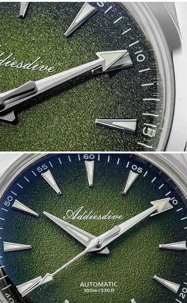 ADDIESDIVE Men's Automatic Mechanical Watch – Japan 8215 Movement, Bubble Mirror Glass, Super Luminous Luxury Dress Timepiece