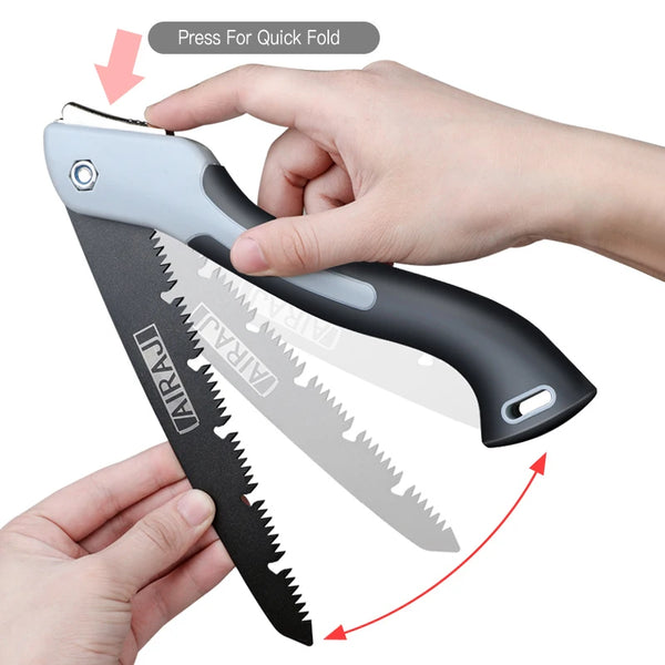 AIRAJ Folding Saw Woodworking Folding hacksaw Multifunction Cutting Wood Sharp Camping Garden Pruning Saw Tree Chopper