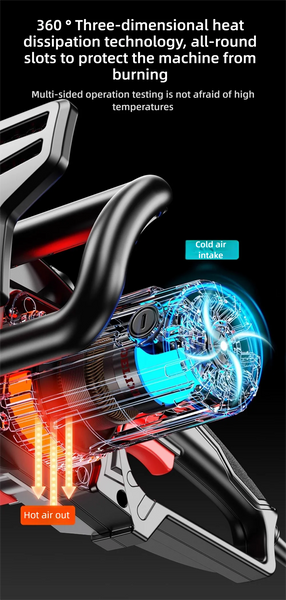 16 Inch High Power Electric Chain Saws Handheld Woodworking Cutting Wood Electric Saws Electric Chain Saw For Felling Cutting