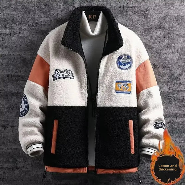 Men’s Casual Wool Jacket – Loose Fit, Shake Fleece, Korean-Inspired Warmth