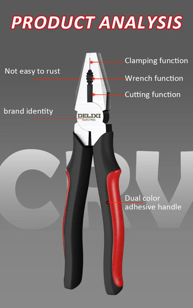 🔧 DELIXI ELECTRIC 3-Piece Pliers Set
Cut. Twist. Clamp. Conquer.
Upgrade your toolbox with this precision-engineered trio from DELIXI ELECTRIC—designed for serious grip and clean cuts every time.
🧰 Set Includes:
•