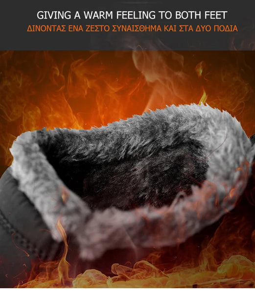 Men's Winter Snow Boots – Waterproof Warm Fur Ankle Boots, Outdoor Botas Hombre, Durable Cold-Weather Footwear