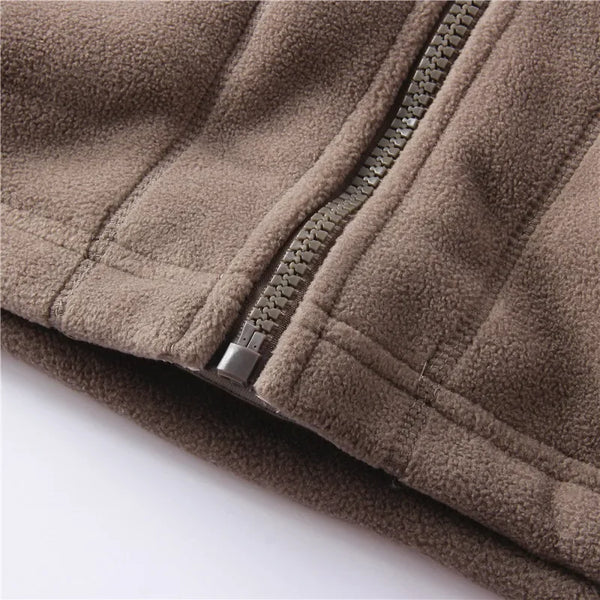 Men’s Norwegian Fleece Jacket – Thick Double-Sided, Casual Loose Fit, Plus Size Winter Coat