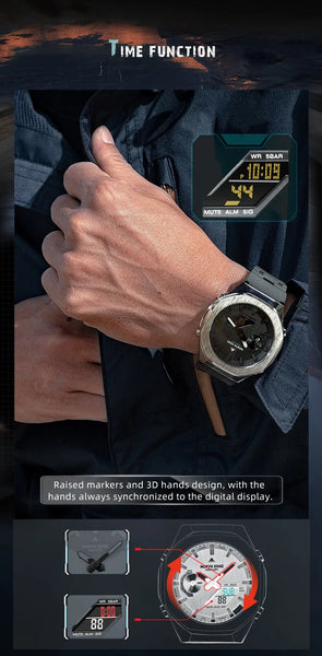 NORTH EDGE MERCURY Sports Watch – Digital Quartz, Stopwatch, World Time, 50M Waterproof