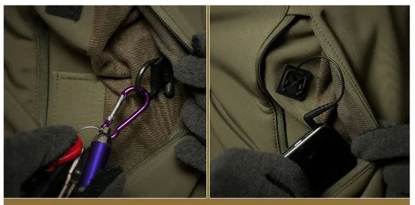 Men's Tactical Hooded Bomber Jacket – Waterproof Sharkskin Softshell Military Outdoor Utility Coat