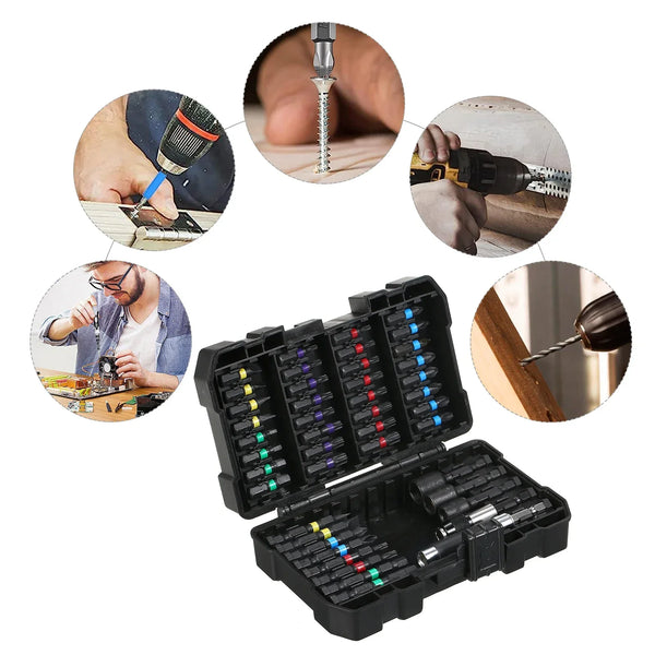 The 15PCS Drill & Screwdriver Bit Set is a compact, versatile kit designed for power tools, ideal for drilling into wood, metal, steel, and handling security screws. It’s perfect for DIY tasks, furniture assembly, and gener
