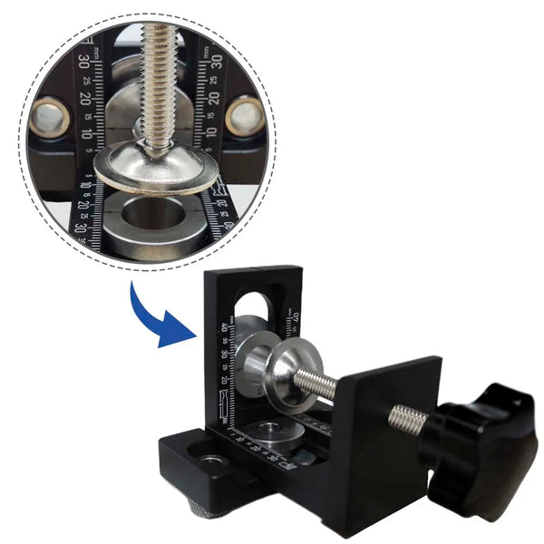 3 In 1 Adjustable Woodworking Drilling Guide Locator Puncher Tools Wood Doweling Jigs for Eccentric Wheel Wooden Panel Splicing